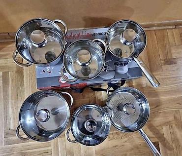 cebe duks: Komplet posuđa od nerđajućeg čelika – više delova sa poklopcima - Set — 1