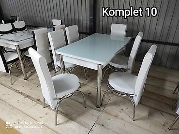 ormar za nakit lidl: Komplet 10 – trpezarijski set - Sastav: pravougaoni sto + 6 stolica - — 1