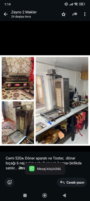 xamir yoyadigan aparat: Cəmi 520₼ Dönər aparatı və Toster, dönər bıçağı 6 nej salat qabı 3