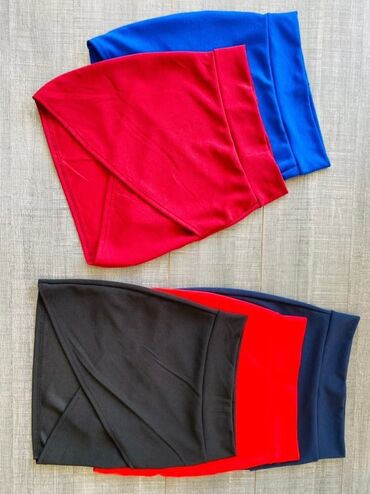duge suknje od satena: 2XL (EU 44), Mini, color - Red