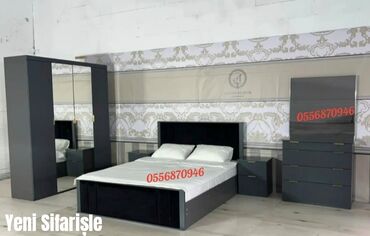 Yataq otağı dəstləri: İkinəfərlik çarpayı, Dolab, Termo, 2 tumba, Azərbaycan, Yeni — 7