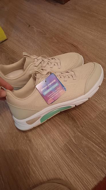 размеры одежды джинсы мужские: Кроссовки, 37, Skechers, Новый, цвет - Бежевый, Самовывоз — 5