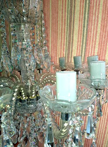 Pərdə və jalüzlər: Çılçıraq, 10 və daha çox lampa, Xrustal