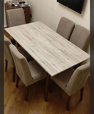 Qonaq otağı üçün, İşlənmiş, Kvadrat masa, 6 stul lalafo.az -da Qonaq otağı üçün, İşlənmiş, Kvadrat masa, 6 stul