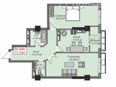 белгравия жк: 2 комнаты, 74 м², Элитка, 11 этаж, ПСО (под самоотделку)