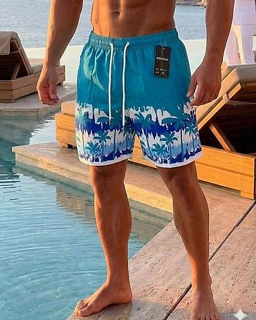 farmerice dsquared: Muški šorcevi za plažu – model sa tropskim printom palmi - Više boja — 2