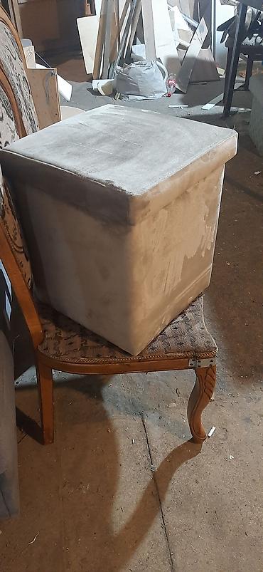 Yumuşaq oturacaqlı puf - Material: parça ilə üzlənmiş yumşaq