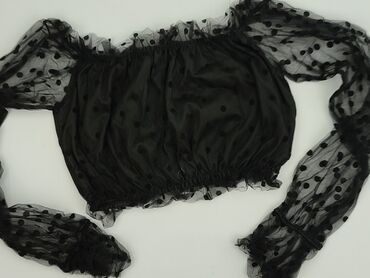 czarne bluzki prześwitujące: Top damski, rozmiar S