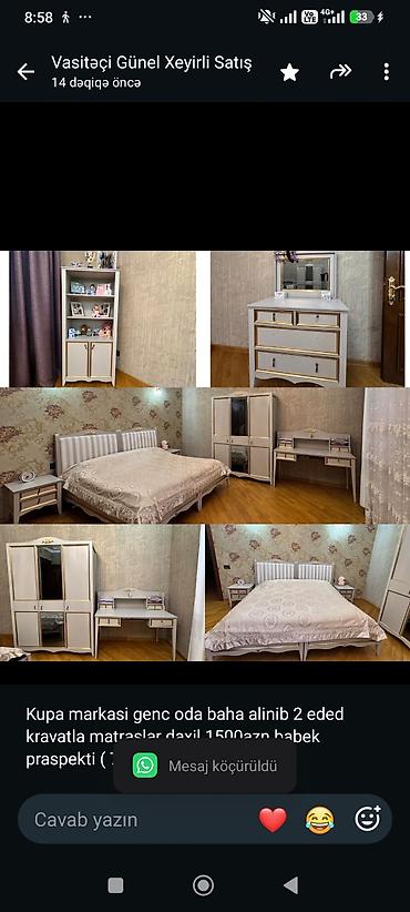 Ev və bağ: Kupa markasi genc oda baha alinib 2 eded kravatla matraslar daxil — 1