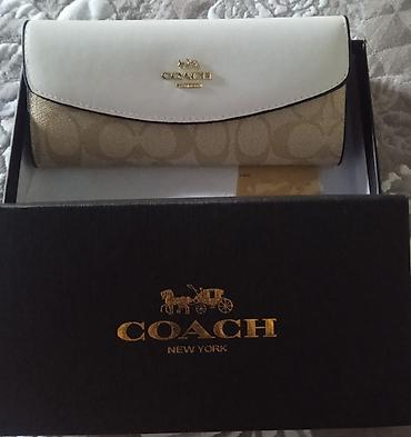 барсетки coach: Кошелёк COACH New York - Модель: женский длинный кошелёк-клатч с — 1