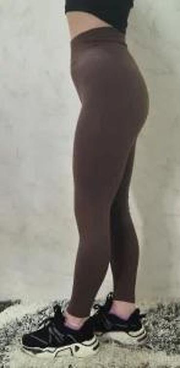 Helanke, biciklistički šortsevi: Ženske sportske helanke – visoki struk, tamno braon - Kroj: uske — 17