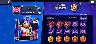 brawl stars 2: Brawl Stars oyun hesabı - Kupa yolu: 21 427 - Prestij: I, ümumi — 1