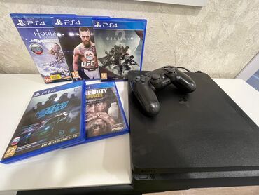 PS4 (Sony Playstation 4): Ps4 1tb slim təcili satılır heç bir problemi yoxdu 1 original pult 5