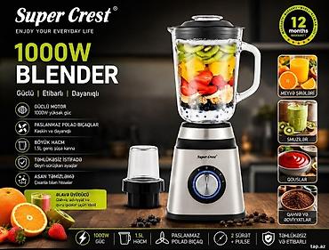 Blenderlər: Kokteyl aparatı Super crest Super Crest 1000W Blender — Güclü və — 1
