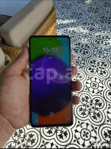 samsung sade telefon: Samsung Galaxy A52 5G, 128 GB, rəng - Bej, Zəmanət, Barmaq izi, Simsiz şarj