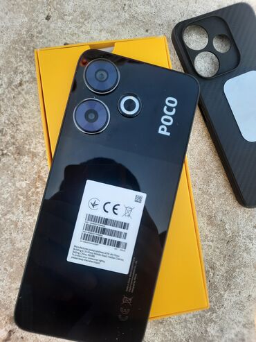 андройд телефон: Poco M6, 256 ГБ, түсү - Кара