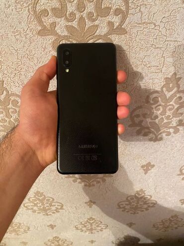 Samsung: Samsung Galaxy A02, 2 GB, rəng - Qara, Düyməli, Sensor, İki sim kartlı