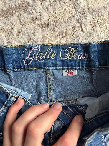 Детская одежда и обувь: Qız üçün zinətli cins şalvarlar – 2 ədəd dəst - Brend: Girlie Brand - — 4