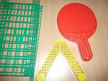 plisana zirafa velika: Ping-Pong plastični set za decu. Pertini, reketi, mrežica, loptica — 2