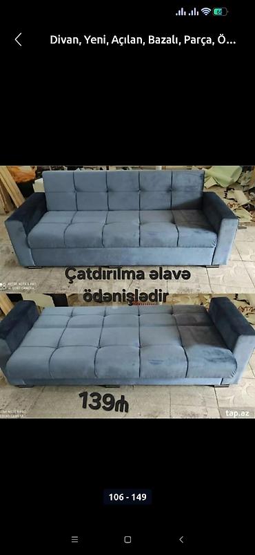 Sifarişlə divanlar: Divan, Qonaq otağı üçün, Parça, Bazalı, Açılan — 30