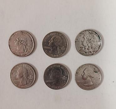 Искусство и коллекционирование: ABŞ Quarter Dollar kolleksiyası – 6 ədəd tematik rüb dolları (25 sent) — 2