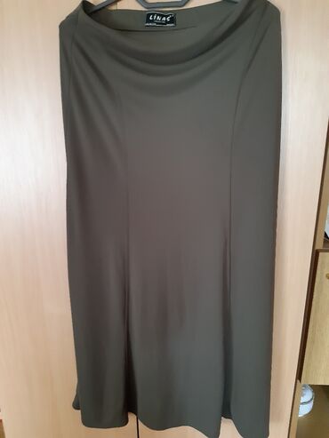 pletene suknje i haljine: One size, Midi, bоја - Maslinasto zelena