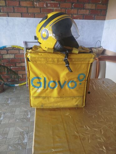 Спецодежда: Продаю сумку курьера Glovo + шлем Оригинальная сумка Glovo для