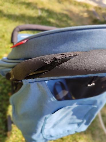 Коляски: Прогулочная коляска Babystone, цвет — голубой деним,очень лёгкая 4 кг — 8