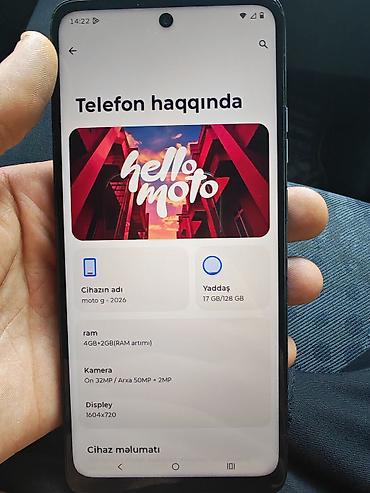 htc desire 10: Motorola Moto G, 128 GB, rəng - Mavi, Barmaq izi — 4