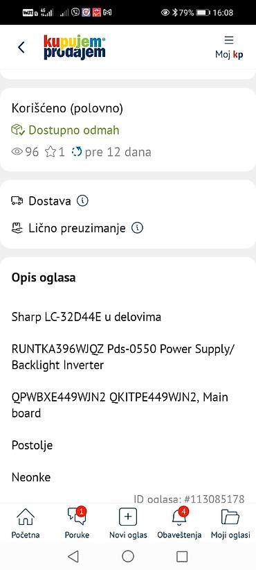 Aksesoari za TV i video: Sharp LC-32D44E – delovi za TV Dostupni originalni moduli i — 11