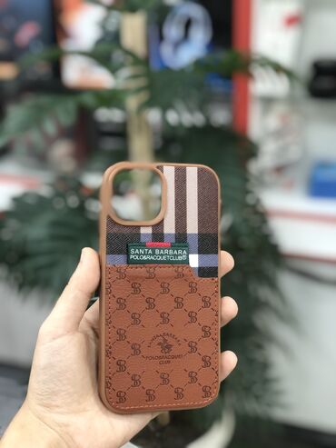 iphone x case: İphone 14 pro case🖤 Santa Barbara 🖤 Tam qoruyuculuq✅ Dəri case✅