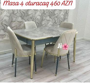 Ev və bağ: Qonaq otağı üçün, Yeni, Açılmayan, Dördbucaq masa, 6 stul — 4