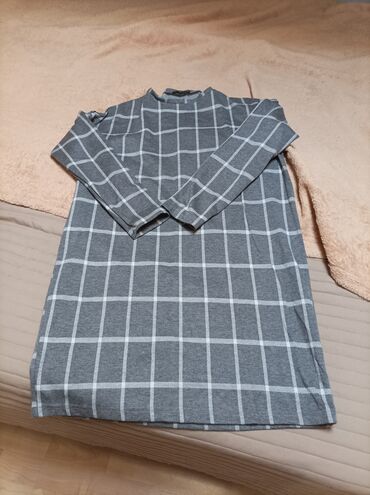 zimske karirane haljine: Lc Waikiki XL (EU 42), bоја - Siva, Drugi stil, Dugih rukava