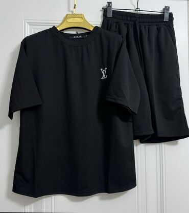 футболка шорта: Спорттук костюм, Футболка, Шорты, Оверсайз