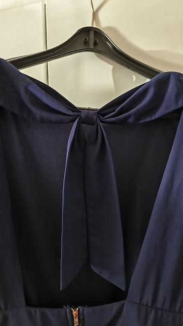akcija: Svecana teget plava haljina - lagana sa postavom - ne providi se - sa — 3