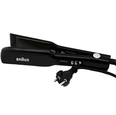par vuran: Braun saç düzləndiricisi – qara rəngdə, kompakt və istifadəsi rahat