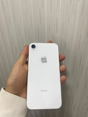 купить айфон х в бишкеке: IPhone Xr, Б/у, 128 ГБ, Белый, Защитное стекло, Чехол, 77 %