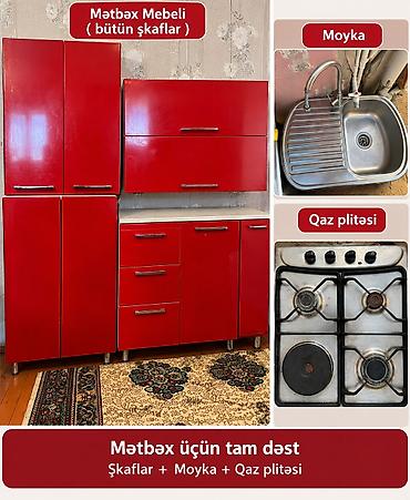 Mətbəx mebeli: Metbex mebeli ust hisse 3m 120 azn Alt hissede moykanin alt hissesi — 1
