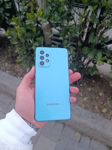 samsung b350: Samsung Galaxy A52, 128 GB, rəng - Mavi, Düyməli, Barmaq izi