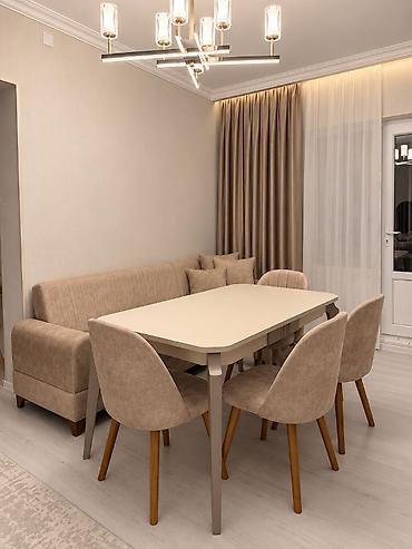 Mebel: Qonaq otağı üçün, Yeni, Açılan, Dördbucaq masa, 6 stul — 1