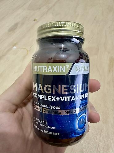 magnesium tablet: Nutraxin Magnesium Complex + Vitamin B6 – qida əlavəsi - Əldədir — 5