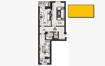 Продажа квартир: 2 комнаты, 75 м², Элитка, 13 этаж, ПСО (под самоотделку)