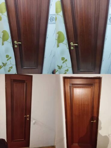 шкафы для одежда: Межкомнатная глухая дверь, Дерево, Из массива дерева, цвет - Коричневый at lalafo.kg шкафы для одежда: Межкомнатная глухая дверь, Дерево, Из массива дерева, цвет - Коричневый