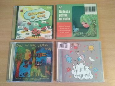 Knjige, časopisi, CD i DVD: Dečiji muzički diskovi u celofanu, neotpakovani. 1. Al’ je lep dečji