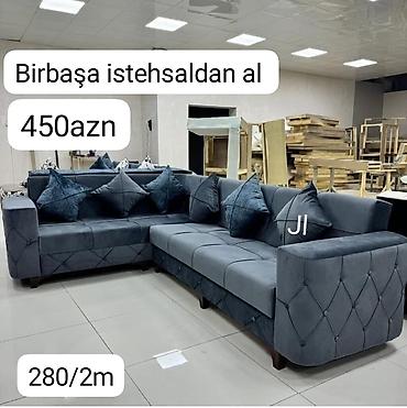 Sifarişlə divanlar: Divan, Qonaq otağı üçün, Parça, Bazasız, Açılmayan — 27