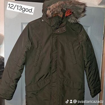 Jakne, kaputi i prsluci: Dečije jakne – više modela i veličina 1) Zimska parka, maslinasto — 1