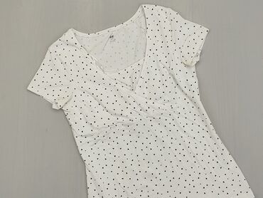 Koszule i bluzki: Bluzka, M (EU 38), stan - Bardzo dobry, wzór - Groszek, kolor - Biały, H&M