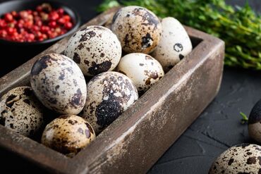 домашние птицы: Домашние перепелиные яйца