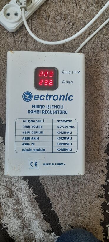 Digər məişət texnikası: Salam Zektronik enerji tənzimləyici satılır tam işlekdir Kombi ve