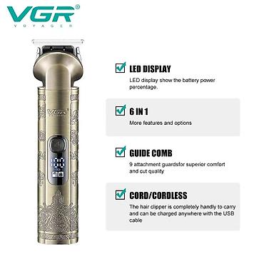 sac maşinka: VGR 109 - Universal Trimmer dəsti 5in1 6000RPM 1200mah TYPC . 🆕Bütün — 3
